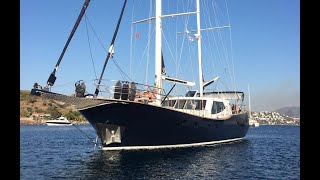 22 m Steel Hull MotorSailer CE Ocean Class  For Sale from First Owner Interior video Tour [upl. by Llerraj]