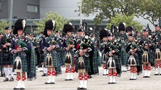 A Scottish Soldier performed by the massed pipe bands at Aberdeen for Armed Forces Day 2019 [upl. by Kcirdla391]