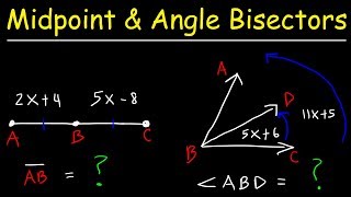 Angle Bisector Theorem  Midpoints amp Line Segments [upl. by Ethben]