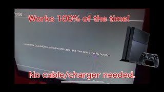 Connect the DUALSHOCK 4 using USB cable and then press the ps button no charger fast amp easy fix [upl. by Bryce]