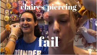 claires ear piercing gone wrong HORRIBLE EXPERIENCE [upl. by Jorgenson37]