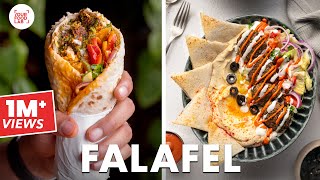 Falafel Recipe  Falafel Shawarma  Hummus  Falafel Wrap  HomeMade Tahini  Chef Sanjyot Keer [upl. by Ecinnej]