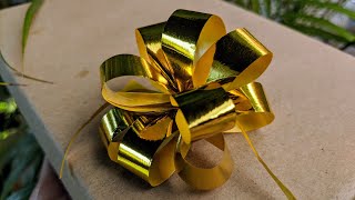 DIY How to make an Easy Gift Bow  Ribbon Bow [upl. by Pernick]