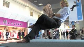 Guerilla Marketing  KLM Economy Comfort Product with Ramana at Manchester Airport [upl. by Adnuahsar]