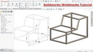 Solidworks Weldments tutorial steel structure [upl. by Reuben]