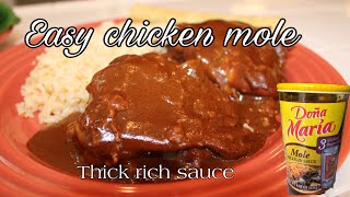 EASY CHICKEN MOLE RECIPE  DONA MARIA MOLE [upl. by Daza]