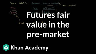 Futures fair value in the premarket  Finance amp Capital Markets  Khan Academy [upl. by Rammaj480]