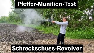 Schreckschussrevolver Schusstest mit Pfeffermunition [upl. by Ellis5]