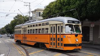 PCC Streetcars in the Streets of San Francisco [upl. by Launam]