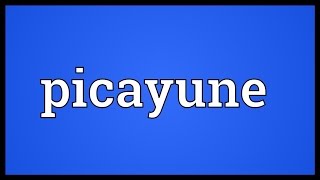 Picayune Meaning [upl. by Navi349]