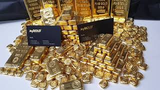 MEGA COLLECTION OF GOLD BULLION BARS 😲 [upl. by Gemina]