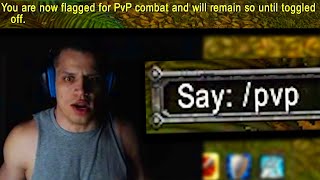 Tyler1 Accidentally Types pvp [upl. by Llennor]