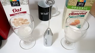 Oat Milk vs Almond Milk part 2 Frothing Test [upl. by Adnahsar481]