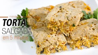 TORTA SALGADA DE AVEIA COM FRANGO  pronta em 5 minutos [upl. by Thorwald653]