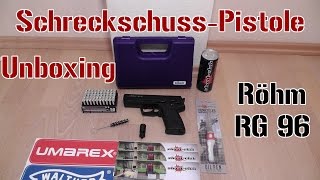 Unboxing 2  SchreckschussPistole  Röhm RG96 1080p Full HD [upl. by Wun]