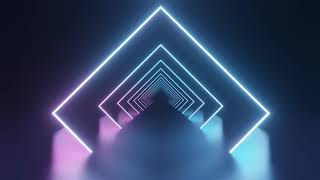 Neon Light Square Background Video flicker reflection Motion Background Loop  Free Stock Footage [upl. by Delahk]