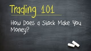 Trading 101 How Does a Stock Make You Money [upl. by Eniac]