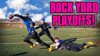 WORLDS MOST ENTERTAINING BACKYARD TACKLE FOOTBALL GAME Divisional Playoffs [upl. by Sigismondo]