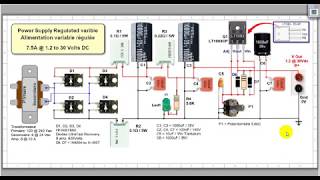 Tuto Power Supply Regulated 12 a 30 volts  Alimentation régulée de 12 à 30 Volts  75A [upl. by Halimaj646]