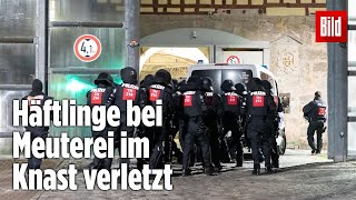 Gefängnismeuterei Polizei stürmt Knast in Thüringen  JVA Untermaßfeld [upl. by Nauwaj]